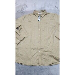 Julian & Mark Men's XL Mustard Long Sleeve Textured Soft Touch Stretch Shirt NWT